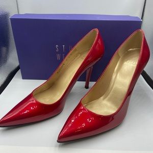 Stuart Weitzman red patent leather heels